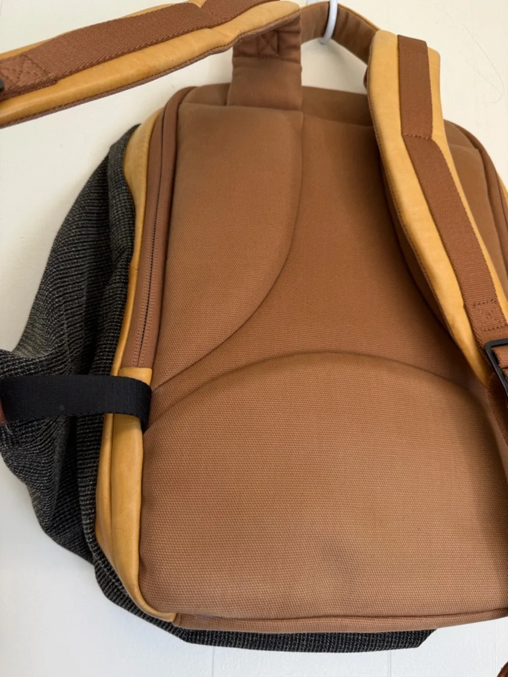 Côte et Ciel Canvas Backpack in Charcoal and Mustard